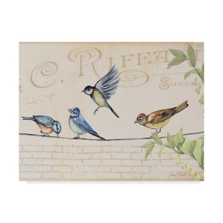 Jean Plout 'Three Birds On Wire' Canvas Art,35x47